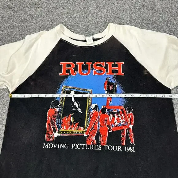Vintage Rush Men’s Shirt Large Raglan Moving Pictures Tour 1981 - Picture 12 of 13